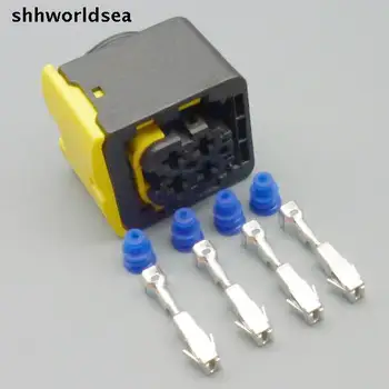 shhworldsea 5/30/100sets kit 4P auto drát konektor kabelového svazku 2-1418390-1