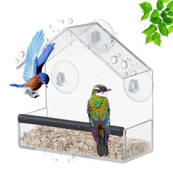 Okno Krmítko Akryl Ptačí Dům Průhledné Krmítko S Přísavkou Instalace Typ Domu Krmítko Venkovní Ptactvo Dodávky